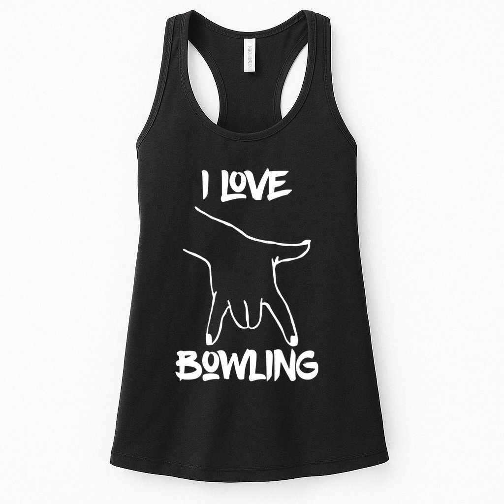 I Love Bowling Womens Tank Top