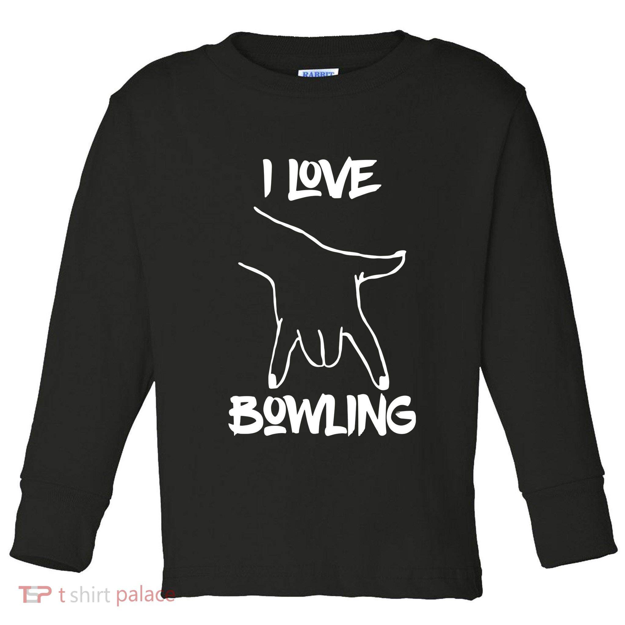 I Love Bowling Toddler Long Sleeve Shirt
