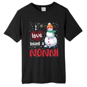 I Love Being A Nonni Snow Christmas Family Mom Grandma Gift Tall Fusion ChromaSoft Performance T-Shirt