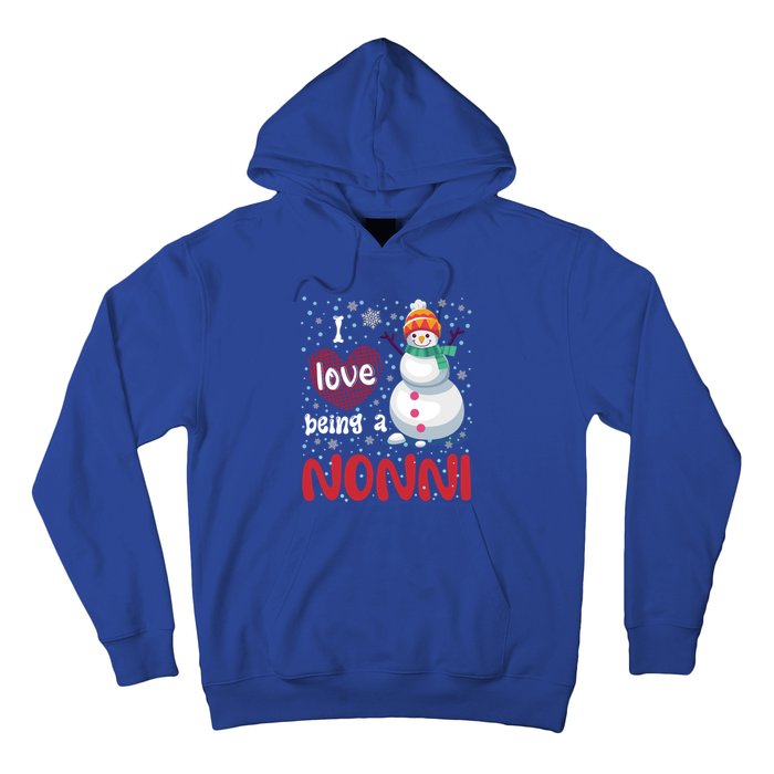 I Love Being A Nonni Snow Christmas Family Mom Grandma Gift Hoodie