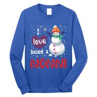 I Love Being A Nonni Snow Christmas Family Mom Grandma Gift Long Sleeve Shirt