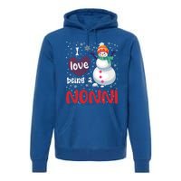 I Love Being A Nonni Snow Christmas Family Mom Grandma Gift Premium Hoodie