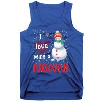 I Love Being A Nonni Snow Christmas Family Mom Grandma Gift Tank Top