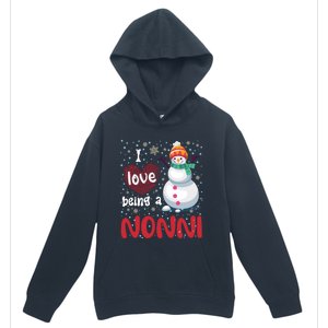 I Love Being A Nonni Snow Christmas Family Mom Grandma Gift Urban Pullover Hoodie