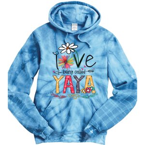 I Love Being Called Yaya Sunflower Mothers Day Tie Dye Hoodie