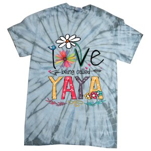 I Love Being Called Yaya Sunflower Mothers Day Tie-Dye T-Shirt