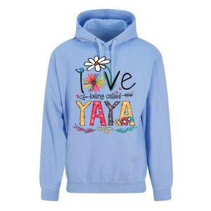 I Love Being Called Yaya Sunflower Mothers Day Unisex Surf Hoodie