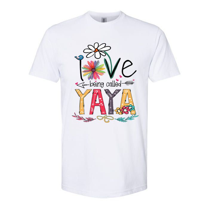 I Love Being Called Yaya Sunflower Mothers Day Softstyle CVC T-Shirt