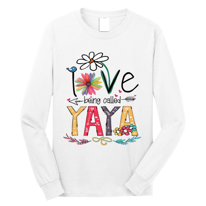 I Love Being Called Yaya Sunflower Mothers Day Long Sleeve Shirt