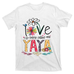 I Love Being Called Yaya Sunflower Mothers Day T-Shirt