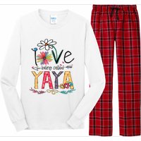 I Love Being Called Yaya Sunflower Mothers Day Long Sleeve Pajama Set