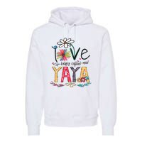 I Love Being Called Yaya Sunflower Mothers Day Premium Hoodie