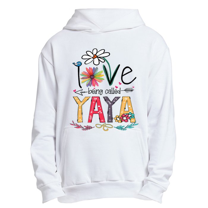 I Love Being Called Yaya Sunflower Mothers Day Urban Pullover Hoodie