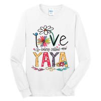 I Love Being Called Yaya Sunflower Mothers Day Tall Long Sleeve T-Shirt