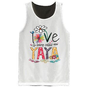 I Love Being Called Yaya Sunflower Mothers Day Mesh Reversible Basketball Jersey Tank