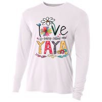 I Love Being Called Yaya Sunflower Mothers Day Cooling Performance Long Sleeve Crew