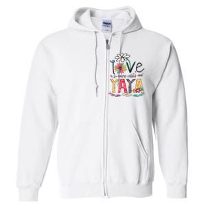 I Love Being Called Yaya Sunflower Mothers Day Full Zip Hoodie