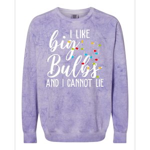 I Like Big Bulbs And I Cannot Lie Funny Christmas Colorblast Crewneck Sweatshirt