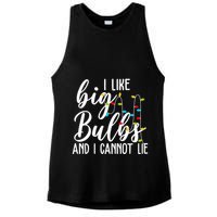 I Like Big Bulbs And I Cannot Lie Funny Christmas Ladies PosiCharge Tri-Blend Wicking Tank