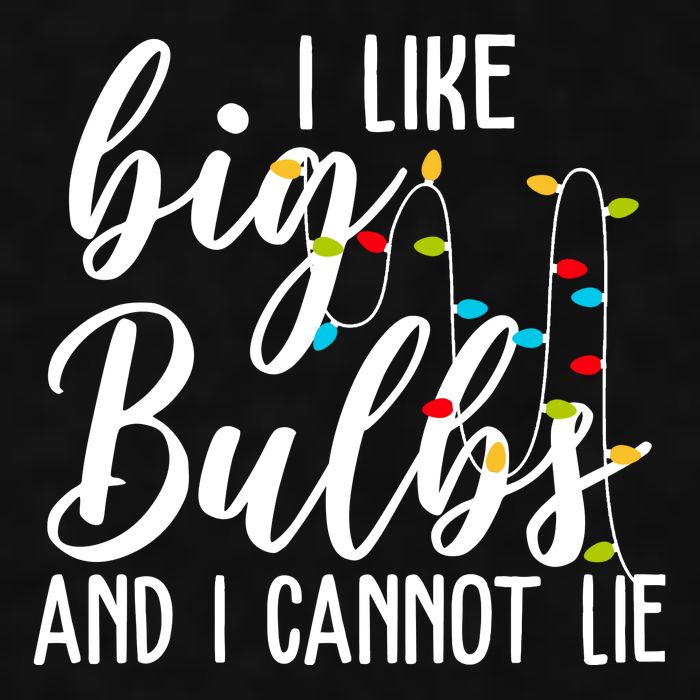 I Like Big Bulbs And I Cannot Lie Funny Christmas Ladies PosiCharge Tri-Blend Wicking Tank