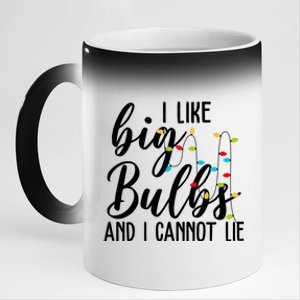 I Like Big Bulbs And I Cannot Lie Funny Christmas 11oz Black Color Changing Mug