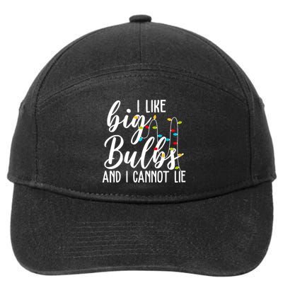 I Like Big Bulbs And I Cannot Lie Funny Christmas 7-Panel Snapback Hat