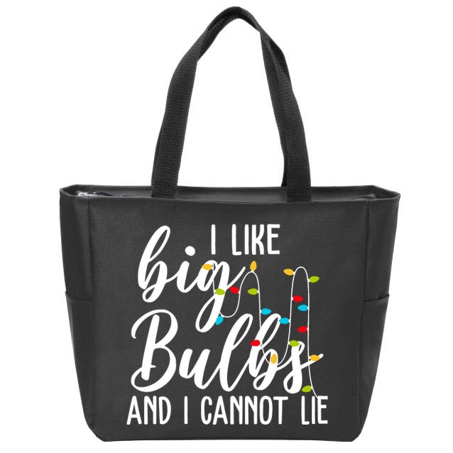 I Like Big Bulbs And I Cannot Lie Funny Christmas Zip Tote Bag
