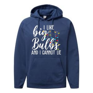 I Like Big Bulbs And I Cannot Lie Funny Christmas Performance Fleece Hoodie