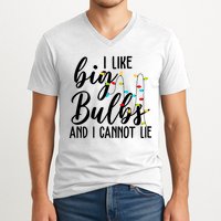 I Like Big Bulbs And I Cannot Lie Funny Christmas V-Neck T-Shirt