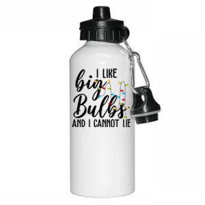 I Like Big Bulbs And I Cannot Lie Funny Christmas Aluminum Water Bottle