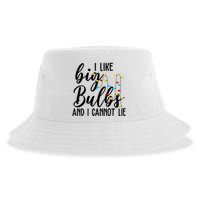 I Like Big Bulbs And I Cannot Lie Funny Christmas Sustainable Bucket Hat