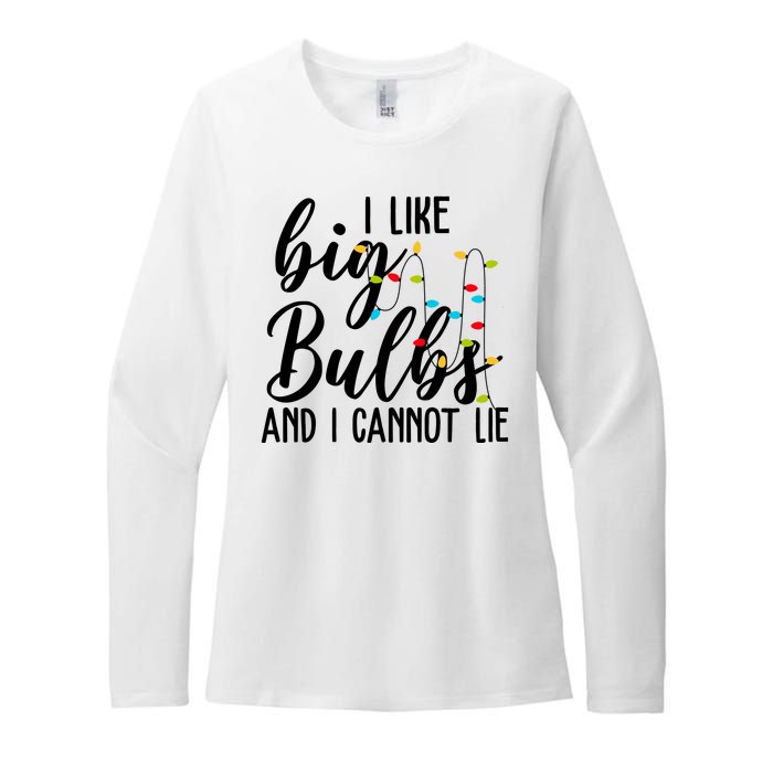 I Like Big Bulbs And I Cannot Lie Funny Christmas Womens CVC Long Sleeve Shirt