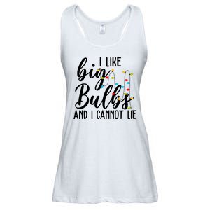 I Like Big Bulbs And I Cannot Lie Funny Christmas Ladies Essential Flowy Tank