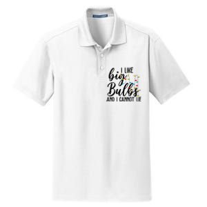 I Like Big Bulbs And I Cannot Lie Funny Christmas Dry Zone Grid Polo