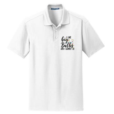 I Like Big Bulbs And I Cannot Lie Funny Christmas Dry Zone Grid Polo