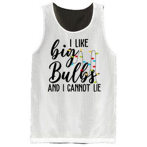 I Like Big Bulbs And I Cannot Lie Funny Christmas Mesh Reversible Basketball Jersey Tank