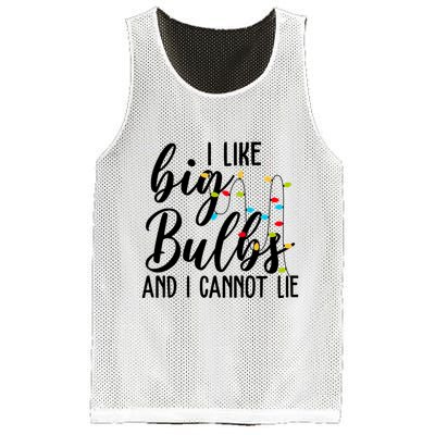 I Like Big Bulbs And I Cannot Lie Funny Christmas Mesh Reversible Basketball Jersey Tank