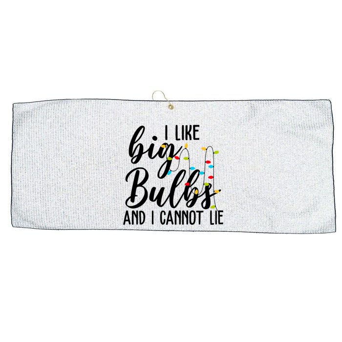 I Like Big Bulbs And I Cannot Lie Funny Christmas Large Microfiber Waffle Golf Towel