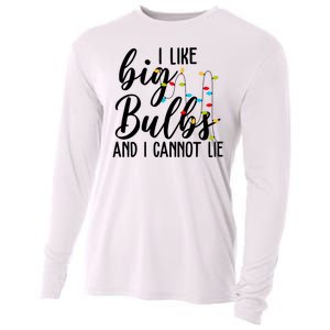 I Like Big Bulbs And I Cannot Lie Funny Christmas Cooling Performance Long Sleeve Crew