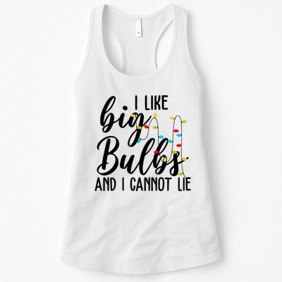 I Like Big Bulbs And I Cannot Lie Funny Christmas Womens Tank Top