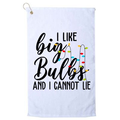 I Like Big Bulbs And I Cannot Lie Funny Christmas Golf Towel