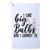I Like Big Bulbs And I Cannot Lie Funny Christmas Golf Towel
