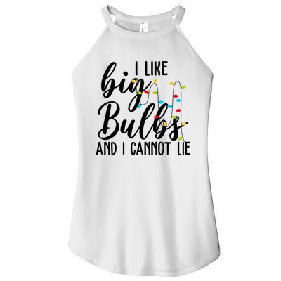 I Like Big Bulbs And I Cannot Lie Funny Christmas Women's Perfect Tri Rocker Tank