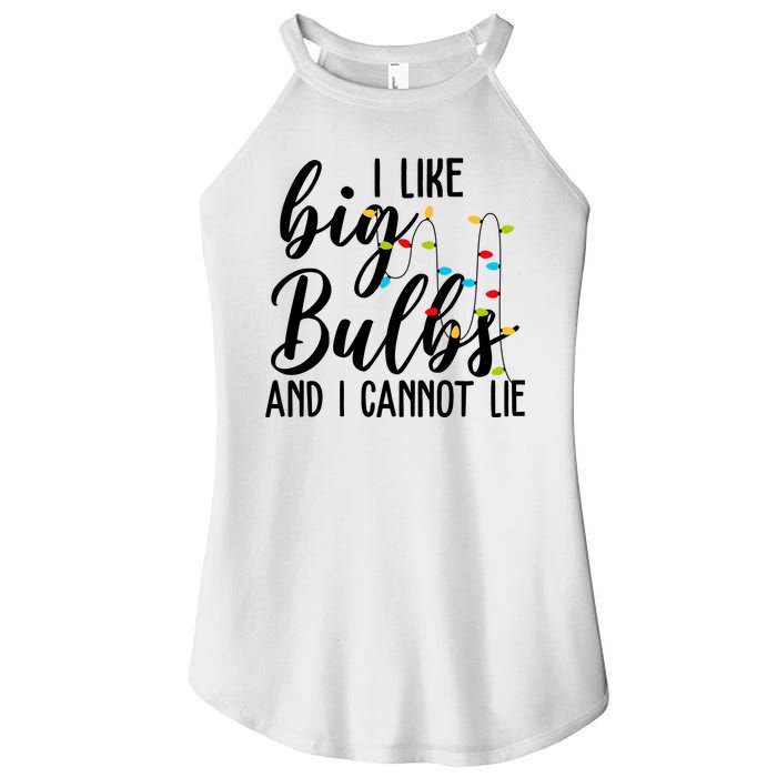 I Like Big Bulbs And I Cannot Lie Funny Christmas Women's Perfect Tri Rocker Tank