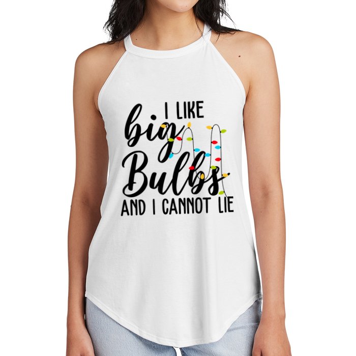 I Like Big Bulbs And I Cannot Lie Funny Christmas Women's Perfect Tri Rocker Tank