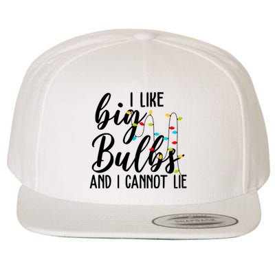 I Like Big Bulbs And I Cannot Lie Funny Christmas Wool Snapback Cap