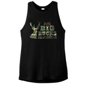 I Like Big Bucks And I Cannot Lie Camo Gift Ladies PosiCharge Tri-Blend Wicking Tank