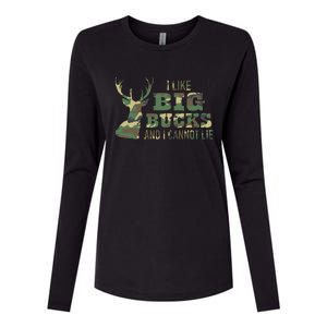 I Like Big Bucks And I Cannot Lie Camo Gift Womens Cotton Relaxed Long Sleeve T-Shirt