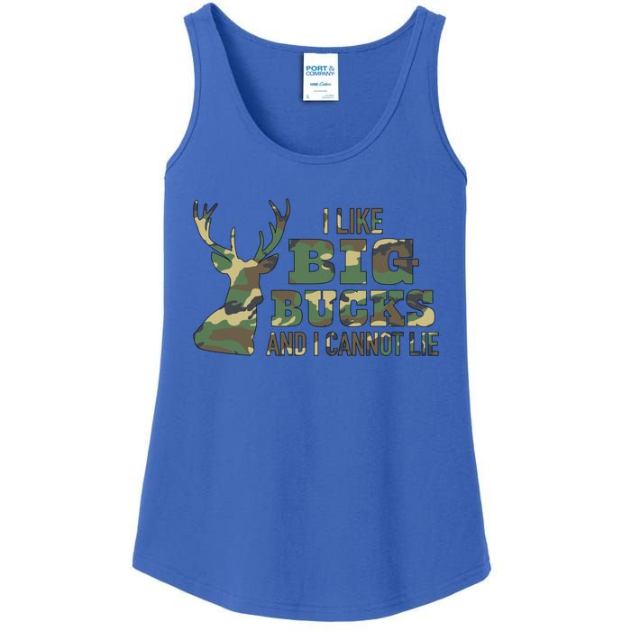 I Like Big Bucks And I Cannot Lie Camo Gift Ladies Essential Tank