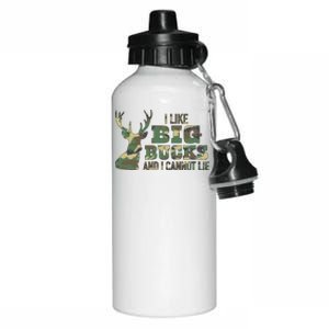 I Like Big Bucks And I Cannot Lie Camo Gift Aluminum Water Bottle